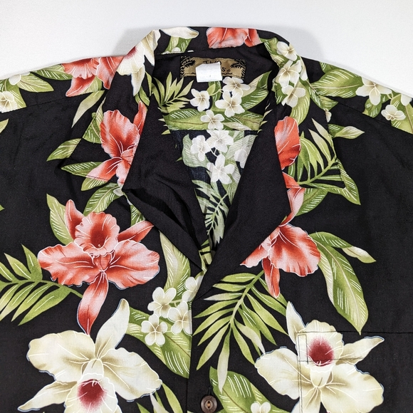 Two Palms Hawaiian Shirt Men's Size XL Floral Vintage Made in USA Rayon - Picture 4 of 6